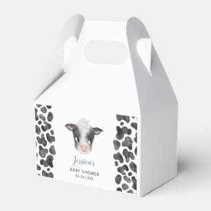 Boy Cow Farm Animal Baby Shower Favour Box