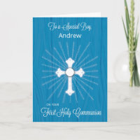 Boy Customizable Name First Communion Cross