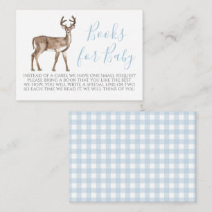 Boy Deer Baby Shower Book Request Card