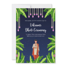 Boy Dhoti Ceremony digital invitation 