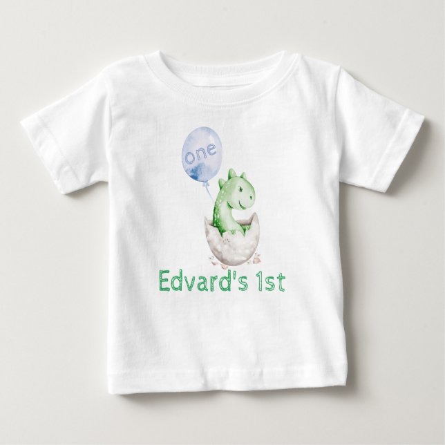 Boy Dinosaur 1st birthday Shirt (Front)