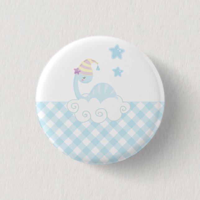 Boy Dinosaur Sleeping   3 Cm Round Badge (Front)