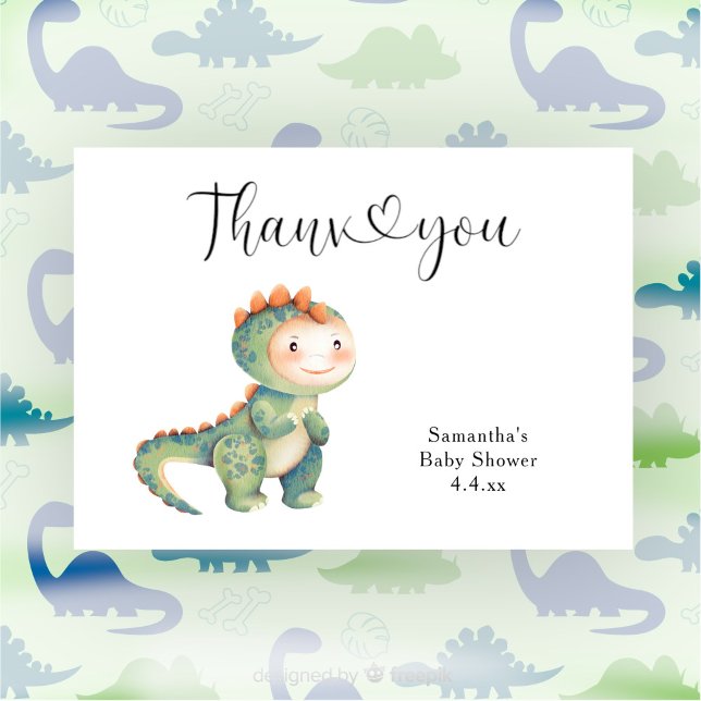 Boy dinosaur Thank you baby shower  (Creator Uploaded)