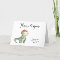 Boy dinosaur Thank you baby shower 