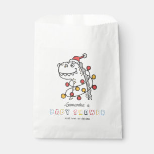 Boy Dinosaur Winter Christmas Coed Baby Shower Favour Bags