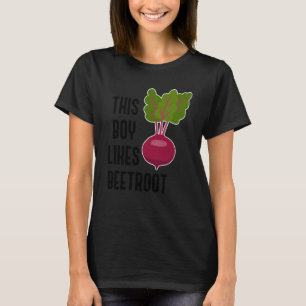 Boy Eating Beetroot Red Beet Vegetable T-Shirt