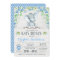 Boy Elephant Baby Shower Invitation Blue Floral