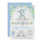 Boy Elephant Baby Shower Invitation Blue Floral