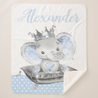 Boy Elephant Prince Baby Blankets