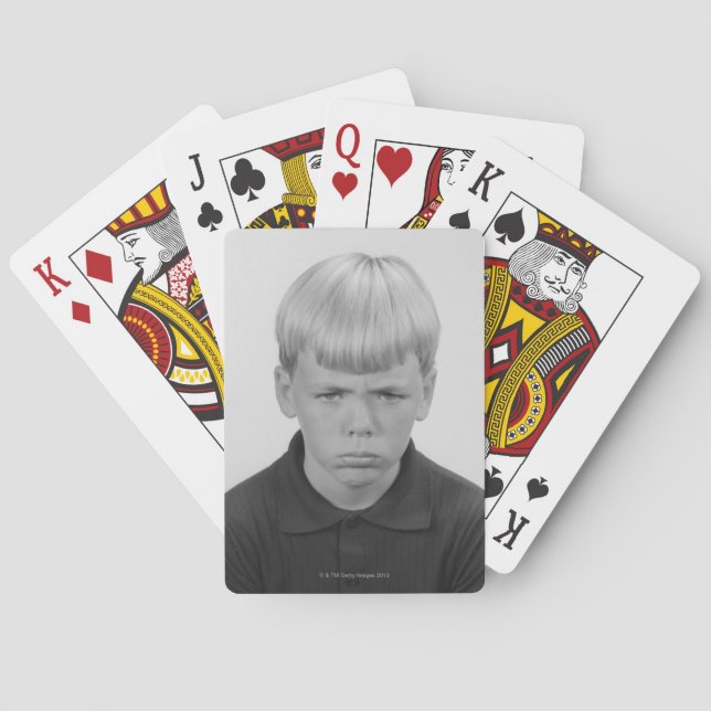 Boy Facial Expressions Playing Cards (Back)