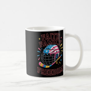 Boy Faith Family Freedom Ice Cream Drip Hockey Ame Coffee Mug