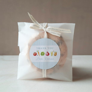 Boy Farmers Market Vegetable Birthday Classic Round Sticker