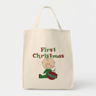 Boy First Christmas Tote Bag