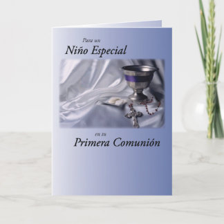 Boy First Holy Communion in Spanish Card