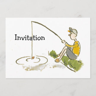 Boy Fishing Invitation
