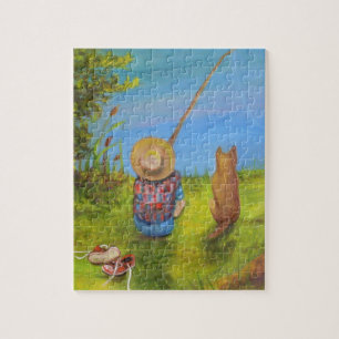 Boy Fishing Jigsaw Puzzle