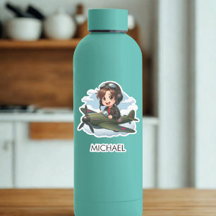 Boy Flying Airplane Cute Kids Personalized