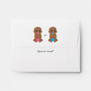 Boy Gender Reveal Blue Inside Envelope - Ethnic