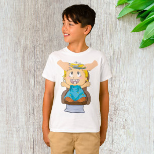 Boy Getting A Haircut Boys T-Shirt