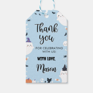 Boy Ghost Birthday Party Thank You Tag