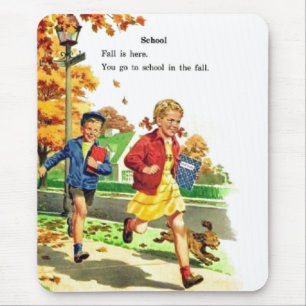 Boy & Girl Back to School Mouse Pad