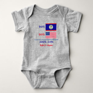 Boy Girl Belise Belizean American Baby Bodysuit