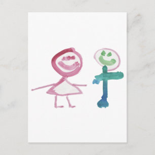 Boy & Girl Postcard