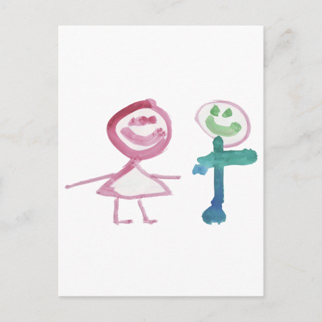Boy & Girl Postcard (Front)