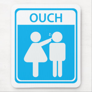 boy girl sign mousepad