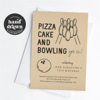 Boy Girl Teen Kids Bowling Party Invitation