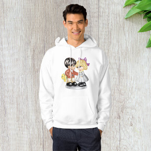 Boy Giving A Girl Flowers Mens Hoodie