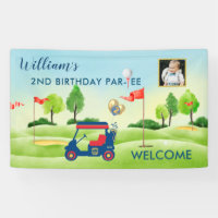 Boy Golf Theme 2nd Birthday Photo Party