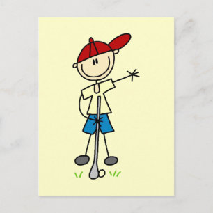 Boy Golfer Tshirts and Gifts Postcard