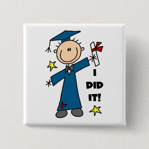 Boy Graduate 15 Cm Square Badge
