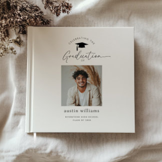 Boy Graduation Celebration Photo Welcome Guest Book