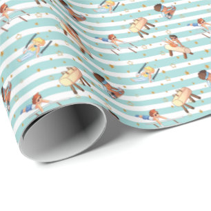 Boy Gymnast - Rings Parallel Bars Pommel Horse  Wrapping Paper