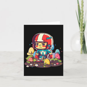 Boy Helmet Easter Eggs Football Easter 3  Card