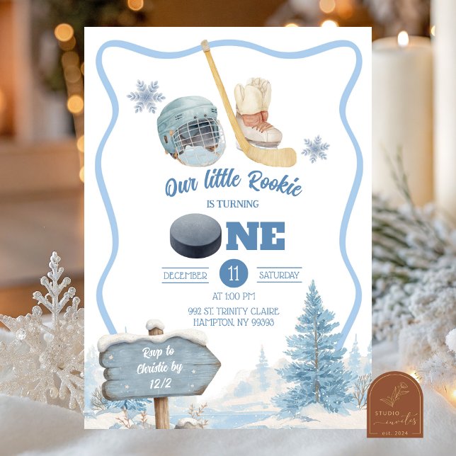 Boy Hockey Birthday Invitation (Creator Uploaded)