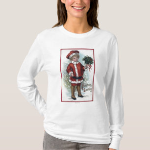 Boy Holding a Bushel of Holly T-Shirt