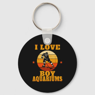 Boy I Aquarium Hockey Aquariums Long Sleeve Key Ring