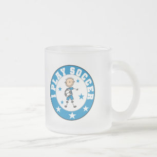 Boy I Play Soccer Tshirts and Gifts Frosted Glass Coffee Mug