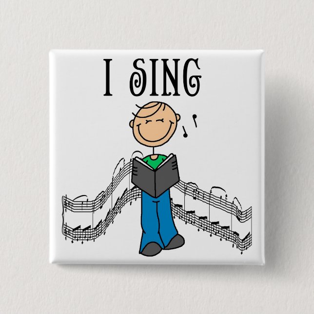Boy I Sing Button (Front)