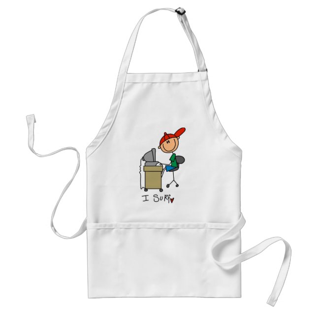Boy I Surf the Web Standard Apron (Front)