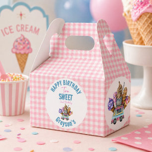 Boy Ice Cream Truck Two Sweet 2nd Birthday Party Favour Box