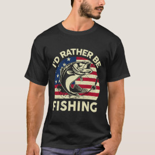 Boy Id Rather Be Fishing-shirt Men Youth Kid Funny T-Shirt