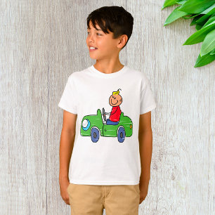 Boy In A Green Car Boys T-Shirt