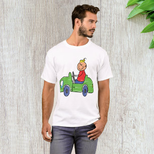 Boy In A Green Car Mens T-Shirt