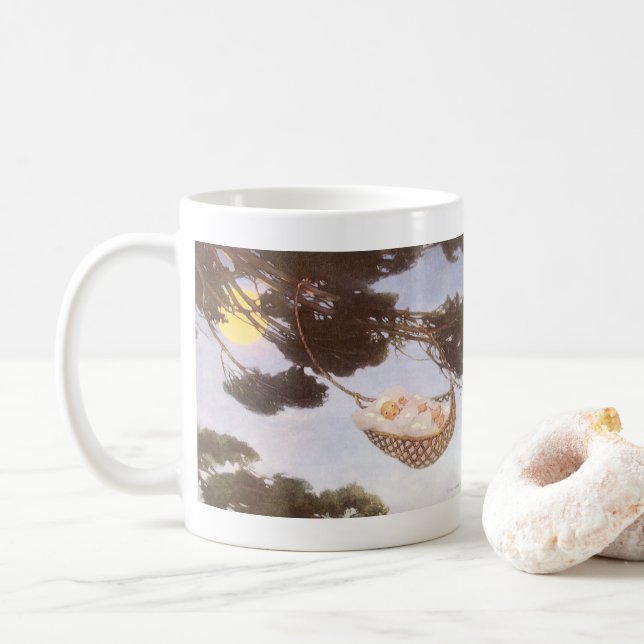 Boy in Hassoc Tree by Jessie Willcox Smith Coffee Mug (With Donut)