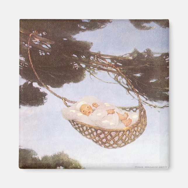 Boy in Hassoc Tree by Jessie Willcox Smith Magnet (Front)