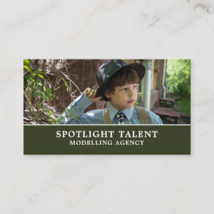 Boy in Hat, Modelling Agency, Model Agent Business Card